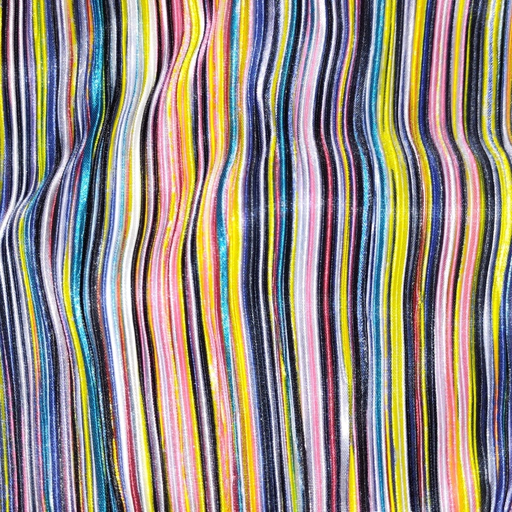 DKNY Colorful Striped Knee Length Dress Missing Belt Size 10 - Picture 8 of 11